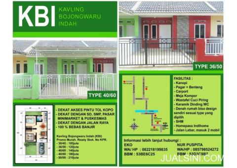 Rumah Murah 100 JUTAAN  Free Design Kavling Bojongwaru Indah