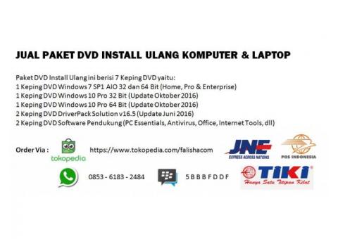 Paket DVD Install Ulang Komputer dan Laptop (7 DVD)