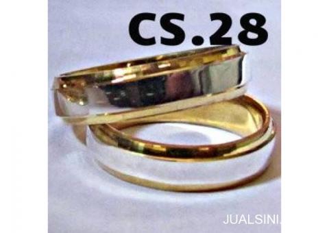 Cincin kawin perak sepuh emas(CS)