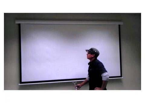 jual manual screen projector 70inch