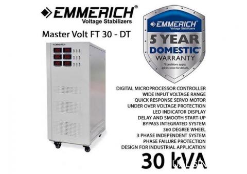 Stabilizer Listrik Emmerich 30 kVA, 3 Phase, Master Volt FT 30 - DT