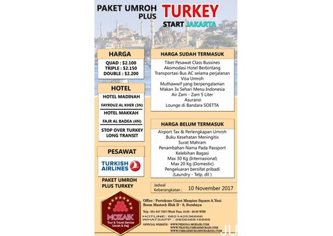 gebyar umrah plus city tour turkey