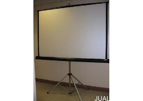 jual screen projector tripod 70inch