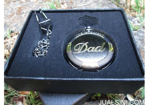 Jam Saku Mewah The Greatest Dad P285 Necklace Chain Relogio De Bolso
