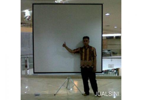 jual tripod screen projector 96"(244cm x 244cm)
