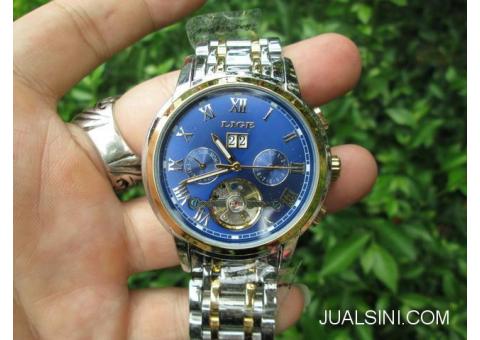 Jam Automatic Mechanical LIGE 9813 Stainless Steel Waterresistant