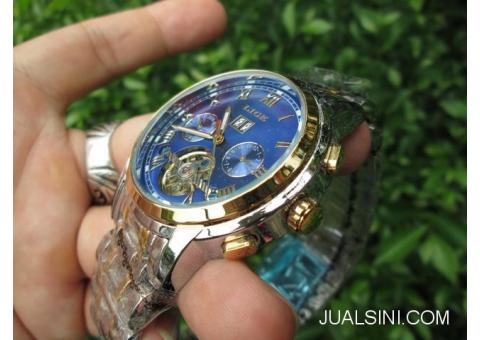 Jam Automatic Mechanical LIGE 9813 Stainless Steel Waterresistant