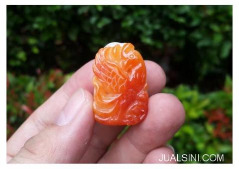 Liontin Giok Merah Jadeite Jade Type A No Treatment JDT003