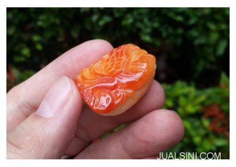 Liontin Giok Merah Jadeite Jade Type A No Treatment JDT003