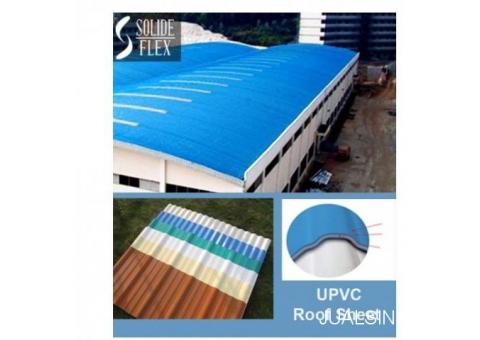 Atap UPVC Roofsheet Surabaya 1410 Merk Solide Flex bisa meredam suara