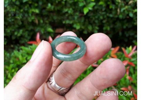 Cincin Batu Permata Giok Jadeite Jade Type A Fei Cui JDT007 Oily Green