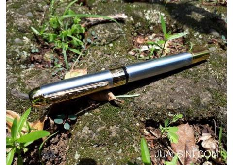 Pulpen Mewah Jinhao JH250 New Executive Gold Silver Metal Luxury Pen