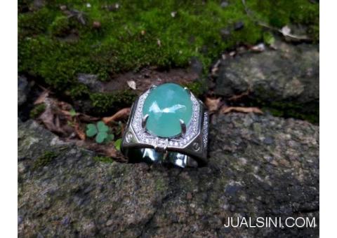 Cincin Natural Giok Jadeite Jade Type A Origin Burma JDT008 Memo DGL