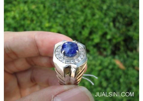 Permata Blue Safir Kristal Indah Luster Main Harga Terjangkau SF011