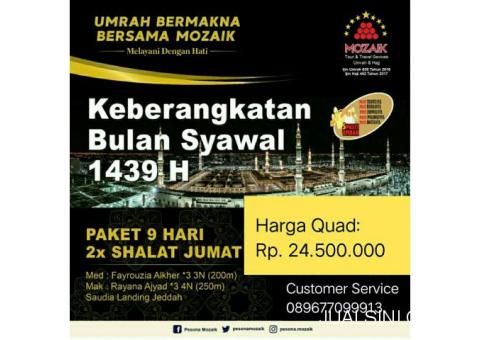 Daftarkan Umroh Syawal 5 Juli 2018