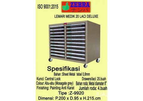 lemari medik 20 laci deluxe zebra tipe z9920