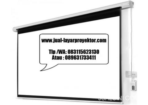 jual screenprojector motorized 3meter X 3meter
