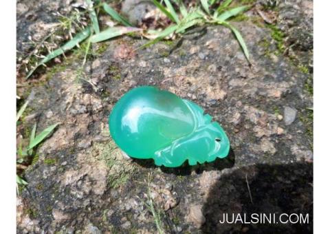Liontin Batu Green Chalcedony Indah AK004 Memo By DGL