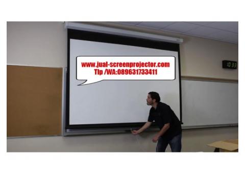 jual screen manual projector