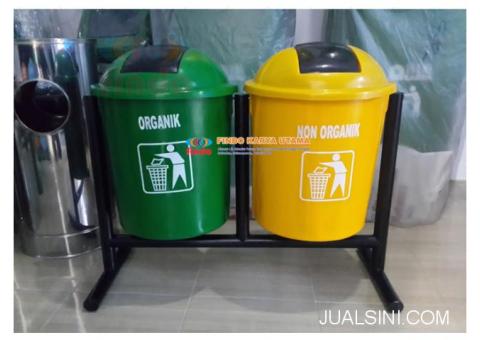 Pusat Tempat Sampah Gandeng Bulat Organik Non Organik