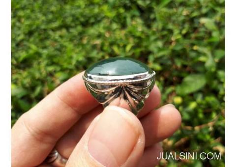 Cincin Permata Giok Jadeite Jade Type A JDT014 No Treatment Memo DGL