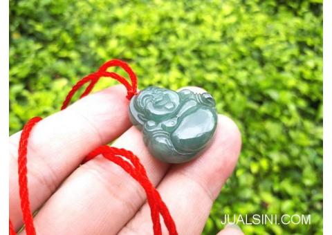 Batu Permata Liontin Natural Jadeite Jade Type A Maitreya JDT020 Burma