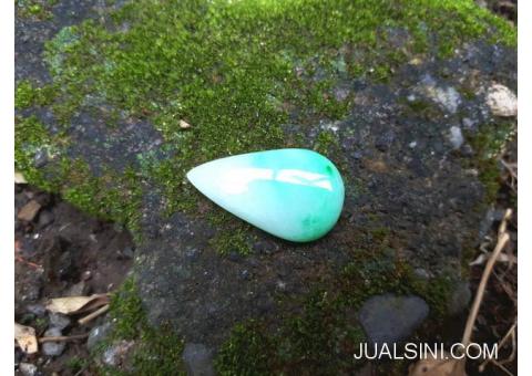 Batu Natural Giok Jadeite Jade Type A Burma JDT022 White Apple Green