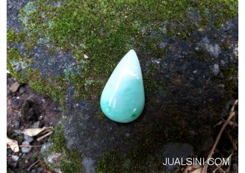Batu Natural Giok Jadeite Jade Type A Burma JDT022 White Apple Green
