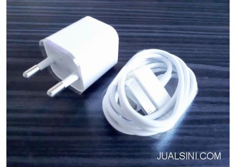 Charger iPhone 4 4s 4G iPod 1 2 iPad 1 2 New Kepala Adaptor Plus Kabel