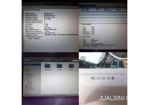 Laptop Seken MacBook Pro A1151 Core2 Duo 2.16GHz 17" RAM 2GB HDD 160GB