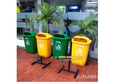 Pusat Tong Sampah Bulat Dua Warna 01 / Tempat Sampah Dua Warna