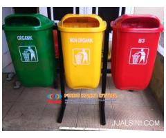 Pusat Tong Sampah Oval Tiga Pilah / Tempat Sampah Tiga Warna