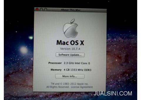MacBook Pro 13-inch Early 2011 A1278 Core i5 2.3GHz RAM 4GB SDD 128GB