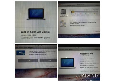 MacBook Pro 13-inch Early 2011 A1278 Core i5 2.3GHz RAM 4GB SDD 128GB