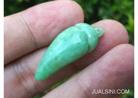 Liontin Batu Natural Giok Jadeite Jade Burma Type A JDT023 Apple Green